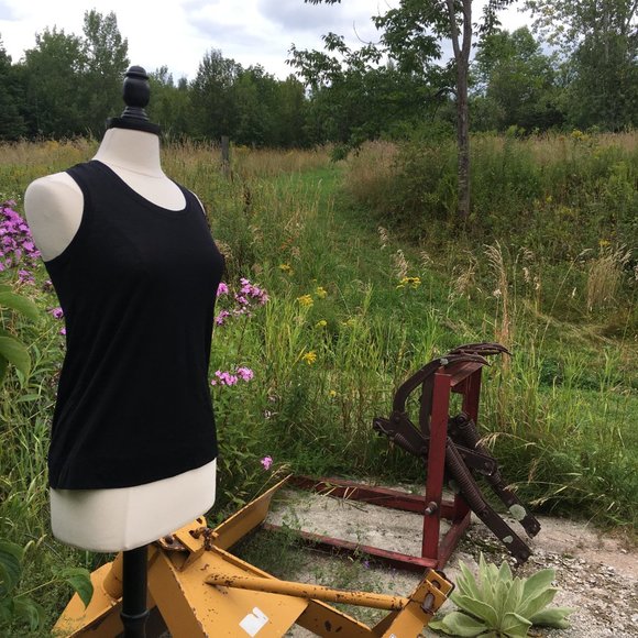 NWT Ripple Yoga Racerback Fine / Tissue Cotton Tank Black Small - Picture 8 of 9